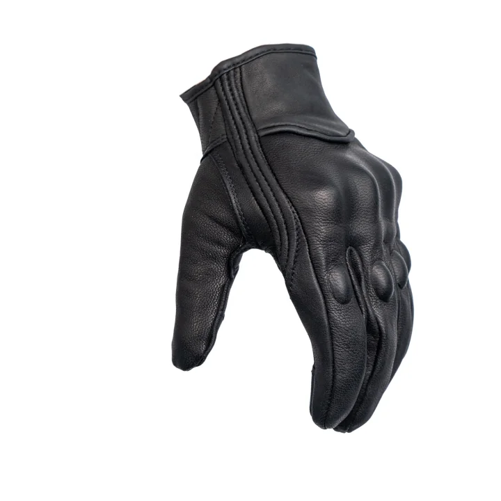 Guantes de cuero para moto Whenspeed - Dedos táctiles y antideslizantes