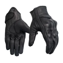 Whenspeed Motorradhandschuhe aus Leder - Tastbare Finger, Anti-Sturz und optimaler Tragekomfort Whenspeed - 1