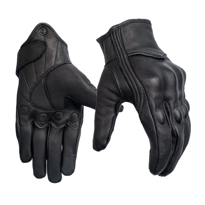 Motorradhandschuhe aus Leder Whenspeed - Tastbare Finger, Anti-Sturz und optimaler Tragekomfort