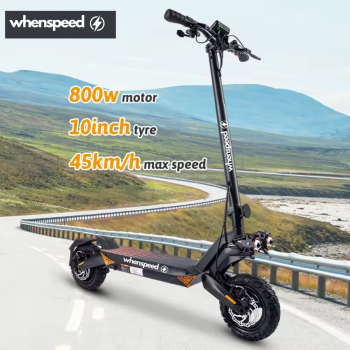 Découvrez la trottinette électrique Whenspeed Infinity, un modèle pliable en alliage d\'aluminium, équipé d\'une roue de 10 p