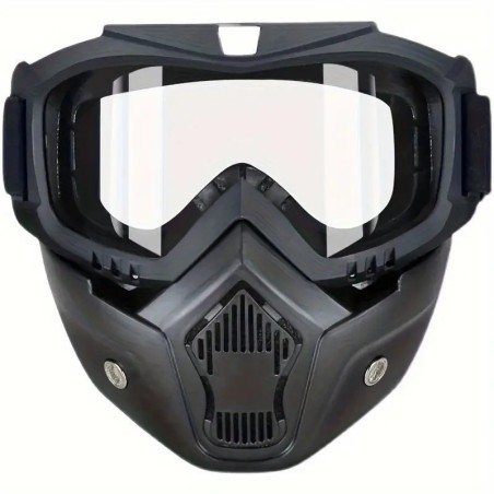 Maschera trasparente per moto - antiappannamento e traspirante per 2 ruote