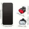 Lampe vélo LED rechargeable USB – Éclairage avant et arrière étanche, 6 modes, feu arrière clignotant, VTT et vélo de route When