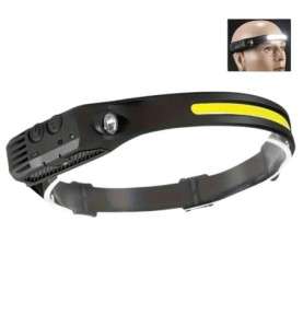 USB Rechargeable Headlamp - Motion Sensor - Bright