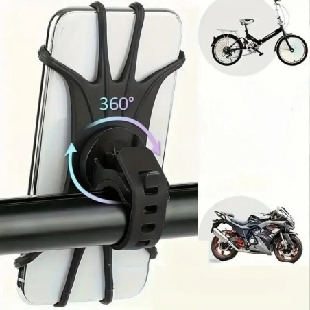 Suporte universal para telemóvel em bicicleta - 360° giratório - Caixa estanque