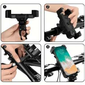 Support Téléphone 360° Vélo Moto - Fixation Sécurisée - 3