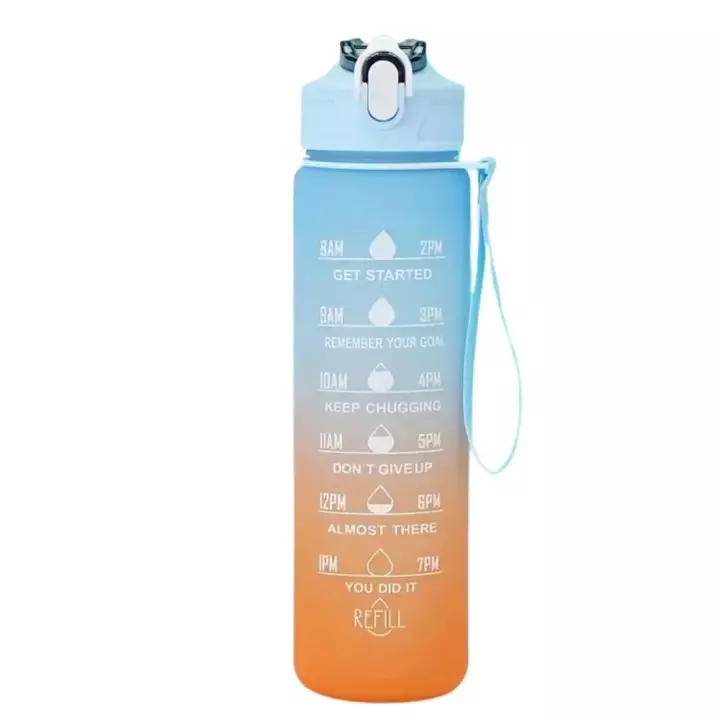 Wandelwaterfles 750 ml - Tijdsaanduiding - Lekvrij Wandelwaterfles 750 ml - Tijdsaanduiding - Lekvrij