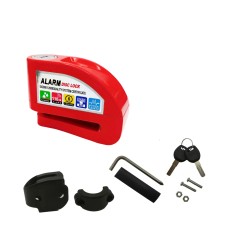 Bloqueio de disco de alarme para motocicleta – 110 dB antirroubo universal – CE / ISO 9001:2008 – 2 anos de garantia