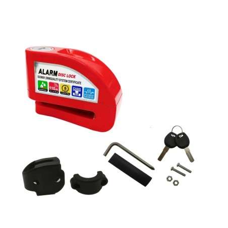 Motorcycle Alarm Disc Lock – 110 dB Universal Anti-Theft – CE / ISO 9001:2008 – 2 Year Warranty