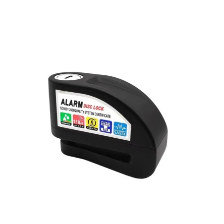 Candado antirrobo con alarma de 110 dB - Universal para discos de freno de scooters, bicicletas y motos