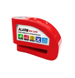 Candado de Disco con Alarma para Moto – Antirrobo Universal 110 dB – CE / ISO 9001:2008 – 2 Años de Garantía