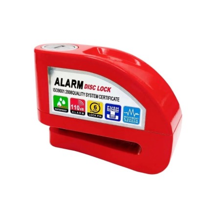 Candado antirrobo con alarma de 110 dB - Universal para discos de freno de scooters, bicicletas y motos