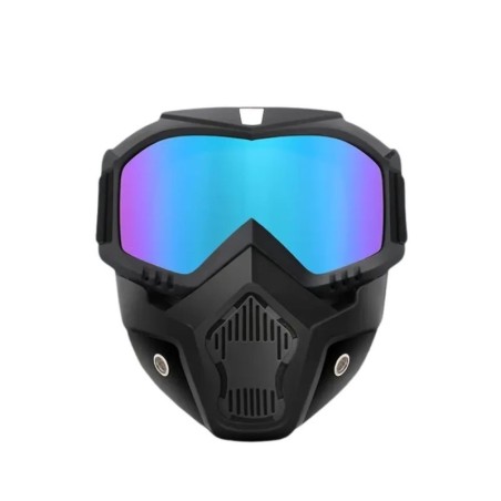 Maschera trasparente per moto - antiappannamento e traspirante per 2 ruote