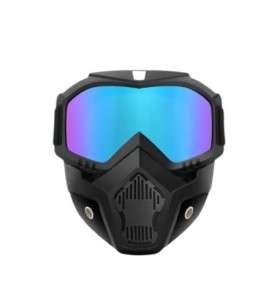 Maschera trasparente per moto - antiappannamento e traspirante per 2 ruote