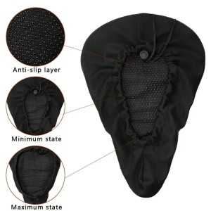 Coussin Selle Vélo Gel Universel - Confort Tous Vélo - Housse Adjustable Whenspeed - 3
