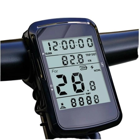 Computador de bicicleta GPS sem fio MJR 5 estrelas - tela retroiluminada de 2,4", bateria com duração de 28 horas