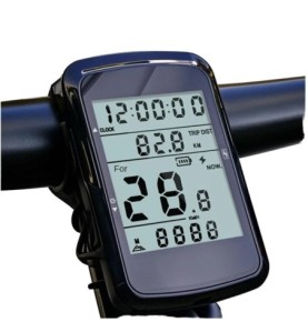 Ordenador inalámbrico para bicicleta MJR 5-Star con GPS: pantalla retroiluminada de 2,4", duración de la batería de 28 horas